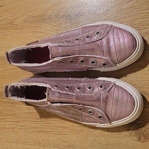 Blowfish-Malibu Kifs, Metallic Pink Slip-On Sneakers